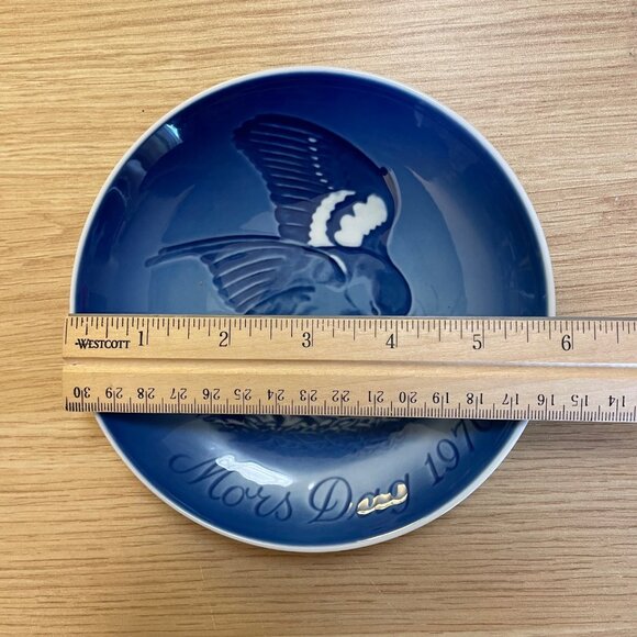 Vintage Bing Grondahl Mothers Day Mors Dag 1970 Porcelain Collectors Plate Birds - Picture 4 of 7